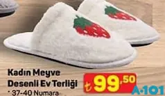 JUNO KADIN MEYVE DESENLİ EV TERLİĞİ